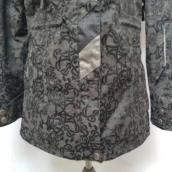 CAPP3L Ride Snowboard  Brown Black Print Jacket S - Picture 15 of 16